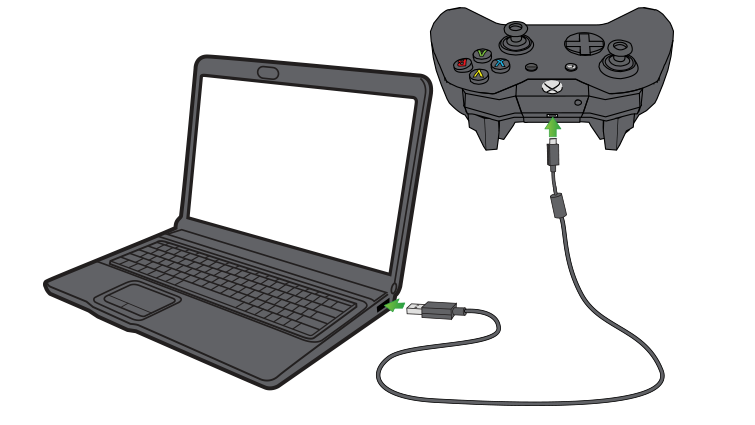 how to connect xbox 360 controller to laptop